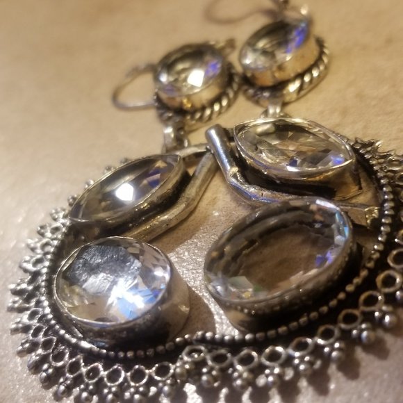 Stunning Handmade Topaz Drops in .925 ******ALL MY PIECES ARE NEW NEVER WORN ! - Picture 5 of 9